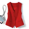 Chaleco de Traje Chaleco para Mujer Primavera y Otoño Nuevo Ajuste Delgado Capa Exterior Chaleco para Mujer Top Corto sin Mangas para Mujer