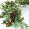 Decoración Navideña Transfronteriza Ratán Pvc Cono de Pino Mixto Diseño de Balcón Ratán Simulado Árbol Techo Planta Verde Enredadera