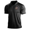 Estación Independiente de Comercio Exterior Explosiones Europeas y Americanas Camiseta de Verano para Hombre Sudadera con Cuello Campana de Manga Corta Suelta para Exteriores Camiseta POLOT
