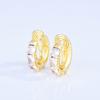 Arete de Zirconia Diamante Zhenrong Pinza para Oreja Placa para Incienso de Mosquitos Moda de Otoño e Invierno de Alta Calidad Simple para Mujeres Europeas y Americanas Uso Apilado sin Agujeros en las Orejas