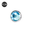 Pernos para Piel Planos F136 de Titanio 5A Europeos y Americanos, Accesorios de Cabeza de Clavo Incrustada, Pernos para Injertos de Piel, Joyería para Piercings con Rosca de 0.9/1.2