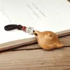 Llavero con Mango de Tetera Pequeña de Sándalo Verde, Cadena para Teléfono, Colgante de Clip para Billetes