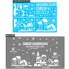 Pegatinas de Año Nuevo 2027 Santa Claus Blanco Reno Pegatinas para Ventana Copos de Nieve Muñeco de Nieve Árbol Decoración Navideña Pegatinas de Vidrio