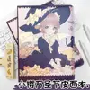 Novo Caderno A5 Sakura de Halloween, Capa de Couro PU Sakura para Menina, Diário de Desenho Animado Anime, Caderno de Páginas Coloridas