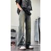 Pantalones vaqueros desgastados de estilo americano de calle alta, vintage, ajustados, vintage, de corte limpio para hombre