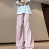 2026 Nuevo Verano Holgados Frescos Plisados Casuales Pantalones Largos Ropa de Trabajo Pantalones de Pierna Ancha Tallas Grandes Estilo Vintage Delgado Ins