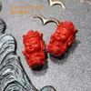 Acessórios de Areia Vermelha, Joias de Areia Solúveis em Água, Acessórios Artesanais DIY de Alto Teor, Pulseiras de Cinábrio Genuíno, Contas Budistas, Contas Soltas