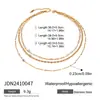Jieding Accesorios para Collar Apilados de Tres Capas de Acero de Titanio Europeos y Americanos Cadena para Clavícula de Lujo Ligero de Alta Gama para Mujer Joyería de Acero Inoxidable Transfronterizo