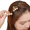 Pinza para el Cabello de Perla Nueva de Alta Gama para Celebridades de Internet Pinza para el Cabello de Mujer Pinza Pequeña de Agarre para Recoger la Mitad del Cabello en la Parte Posterior de la Cabeza Accesorios para el Cabello