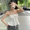 Top Tubo Sexy de Verano con Lazo Top Sexy sin Hombros Camisola Sexy de Cuello Halter French Pure Lust para Mujer