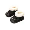 Sapatos de inverno para crianças, sapatos para bebês aprenderem a andar, botas quentes de algodão, botas de neve para meninos, sapatos de estilo coreano para meninas, botas curtas, sapatos para bebês