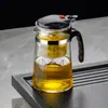 Taza Elegante Vidrio Espeso Resistente a Altas Temperaturas Juego de Té Casero Infusor de Té Separación de Té y Agua Preparación de Té con un Botón