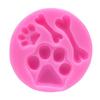 Ossos Urso Pílulas Pegadas de Cão Pé Silicone Flip Candy Molde DIY Bolo Decoração Molde de Chocolate
