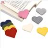Creativo Nuevo Marcapáginas de Corazón Mini Portátil Regalo Creativo Clip de Página de Libro con Forma de Corazón Pu Simple Soporte Color Personalizado