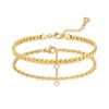 Pulsera de Cadena Cubana Trenzada Multicapa de Acero Inoxidable Moda Europea y Americana Versátil Personalizada Moda para Mujer