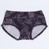 Calcinhas Femininas Estampadas de Leopardo para Outono, Respiráveis e Ajustadas ao Corpo, Tamanhos Grandes para Mães, Meia-Idade e Idosos, Cintura Média-Alta, Estilo Jovem