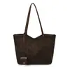 Bolsa de Axila Estilo Coreano de Inverno para Mulheres 2025 Nova Bolsa Tote para Trabalho e Deslocamento Bolsa Carteiro Satchel Retro de Grande Capacidade