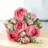 10 Ramos Artificiales de Loto Rocío para Decoración del Hogar, Boda, Certificado, Fotografía de Boda, Accesorios para Fotos, Flores Falsas