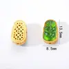 Accesorios Antiguos Vietnamitas de Oro de Arena Alta Retención de Color Cuentas Espaciadoras Colgante de Zirconio Incrustado de Durazno Cadena de Extensión para Pulsera y Collar Joyería DIY