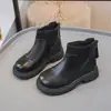Botas para Niña Primavera y Otoño 2026 Estilo Nuevo Botas Tipo Calcetín de Suela Suave Botas Martin de Moda Versátiles para Niño Botas de Piel Botas Cortas Casuales