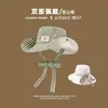 Chapéu de Pescador Xadrez com Cadarço Estilo Japonês para Mulheres, Chapéu de Verão com Aba Larga para Caminhada ao Ar Livre, Chapéu de Proteção Solar com Circunferência de Cabeça Grande, Moderno