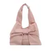 Bolsa colete xadrez retrô estilo coreano transfronteiriça, bolsa de ombro de grande capacidade, bolsa de compras leve, bolsa de lona versátil para estudantes do sexo feminino