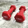 Equipamento de Fitness Haltere Pequeno Hexagonal Revestido de Plástico 5kg para Mulheres Haltere de Aeróbica de Ferro Fundido Integrado Revestido de Borracha Colorida