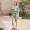 [Pinguim] Pijama de Algodão Feminino Verão Manga Curta Shorts Fino 2025 Roupa Externa Conjunto de Duas Peças