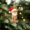 Colgante de Carta de Jengibre de Papá Noel Decoraciones para Árbol de Navidad Adornos Navideños Colgantes de Cartas de Navidad