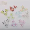 Abalorios de Mariposa para Uñas 3D con Purpurina Aurora Pedrería Decoraciones Resina Japonesa Nuevos Accesorios para Uñas Decoraciones