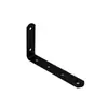Código de ángulo negro escuadra de 90 grados soporte angular para estante ángulo de hierro pieza de esquina en forma de L de 7 palabras soporte triangular de hierro ferretería