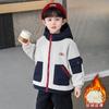 Jaqueta de Veludo para Meninos Ollie Velvet Outono e Inverno Tendência Roupa de Inverno para Meninos Pequenos Roupas Infantis Jaqueta Grossa com Capuz para Bebê