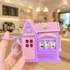 Mini casa castelo spinner de frutas chaveiro spinner criativo para alívio do estresse pingente de bolsa infantil presente