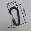 No. 6 Hebillas de Acero Planas en Forma de D, Llavero de Aleación de Aluminio, Hebilla Colgante Plateada en Forma de D, Hebilla Plana para Escalada al Aire Libre