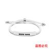 Pulsera de Cuerda Trenzada Multicolor Transfronteriza, Hay que Trabajar Duro, Regalo Conmemorativo para Amigos y Colegas, Pulsera de Acero Inoxidable Grabada