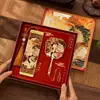 Marcadores Metálicos Culturales y Creativos, Caja de Regalo de Lujo Estilo Chino con Estampado Dorado para Regreso a Clases, Exquisitos Marcadores, Set de Regalo para Maestros y Compañeros