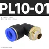 1 Conector Rápido Pneumático, Conector de Engate Rápido, Cotovelo Rosqueado Pl8-02 /4-M5/6-01/10-03