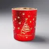 Potes de Vidro para Velas com Logo Vazado Gravado Banhado por Dentro e por Fora Copos de Vidro para Cera de Aromaterapia Natal