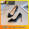 Novedad Primavera y Verano 2025 Zapatos de Tacón Alto Dulces y Cómodos para Mujer con Faldas, Tacones de Aguja Elegantes y Versátiles de Punta Baja Zapatos Mary Jane