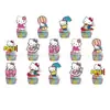 Decoração de festa de aniversário temática da Hello Kitty transfronteiriça Kit de decoração para topo de bolo do gato KT