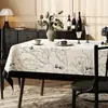 Mantel Francés Retro de Lujo de Gama Alta de PVC Nuevo Impermeable a la Grasa y al Agua Mantel sin Lavado Rectangular para Mesa de Café