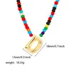 Explosiones transfronterizas de Amazon Europa y Estados Unidos collar de 26 letras acero inoxidable letra burbuja regordeta collar en inglés