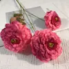 Simulación nuevo 3 cabezas carpa peonía transfronterizo comercio exterior arreglo floral de boda flor hogar accesorios decoración flor artificial falsa