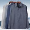Camisa para Hombre Mayor Sin Planchar Nueva de Manga Larga Traje de Papá Talla Grande para Adultos Medianos Holgada Camisa de Verano Traje para Hombre de Primavera y Otoño