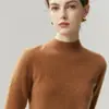 Suéter de Cachemira Baicaierong Otoño/Invierno 2026 para Mujer con Cuello Semi Alto, Diseño Versátil, Tejido de Lana