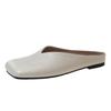 Pantuflas de Moda Baotou para Mujer Verano Ropa Exterior Nueva Cómodas Ligeras Retro Suaves Planas Slip-on para talla grande Comercio Exterior
