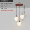 [Personalizado] Luminária Pendente de Cabeceira em Estilo Wabi-Sabi, Luminária Criativa de Madeira com Três Cabeças para Mesa de Jantar, Novo Modelo de Iluminação para Sala de Jantar, Luminária Pendente Artística