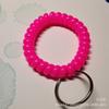 Pulsera de Resorte de Plástico Color Sólido Cordón para Teléfono Llavero Etiqueta para Sauna Anti-Pérdida Ecológico Alta Elasticidad Dulce Genial Anudado