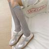 Calcetines blancos hasta la pantorrilla estilo bailarina con lazo para mujer, combinables, modernos, de verano, de malla calada, tipo calcetines de rizo JK japoneses