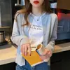 Nueva chaqueta cárdigan de punto para mujer de principios de otoño, estilo coreano, fina, adelgazante, cuello redondo, manga larga, chaqueta suéter de abrigo